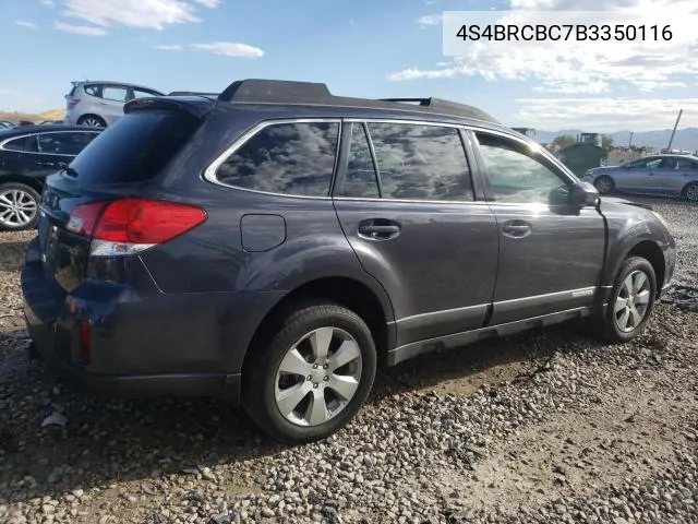 2011 Subaru Outback 2.5I Premium VIN: 4S4BRCBC7B3350116 Lot: 53515434