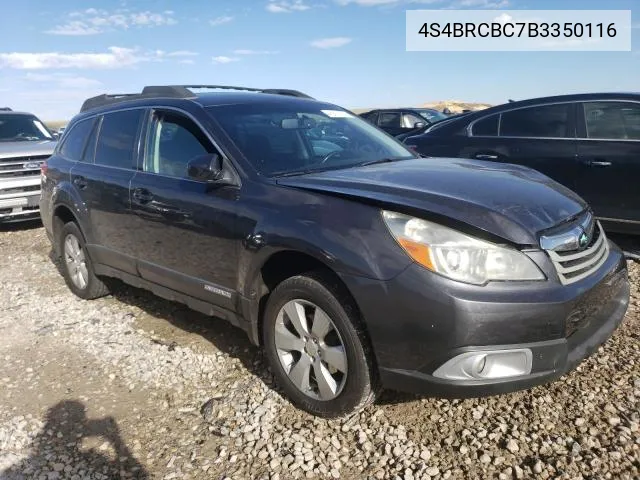 2011 Subaru Outback 2.5I Premium VIN: 4S4BRCBC7B3350116 Lot: 53515434