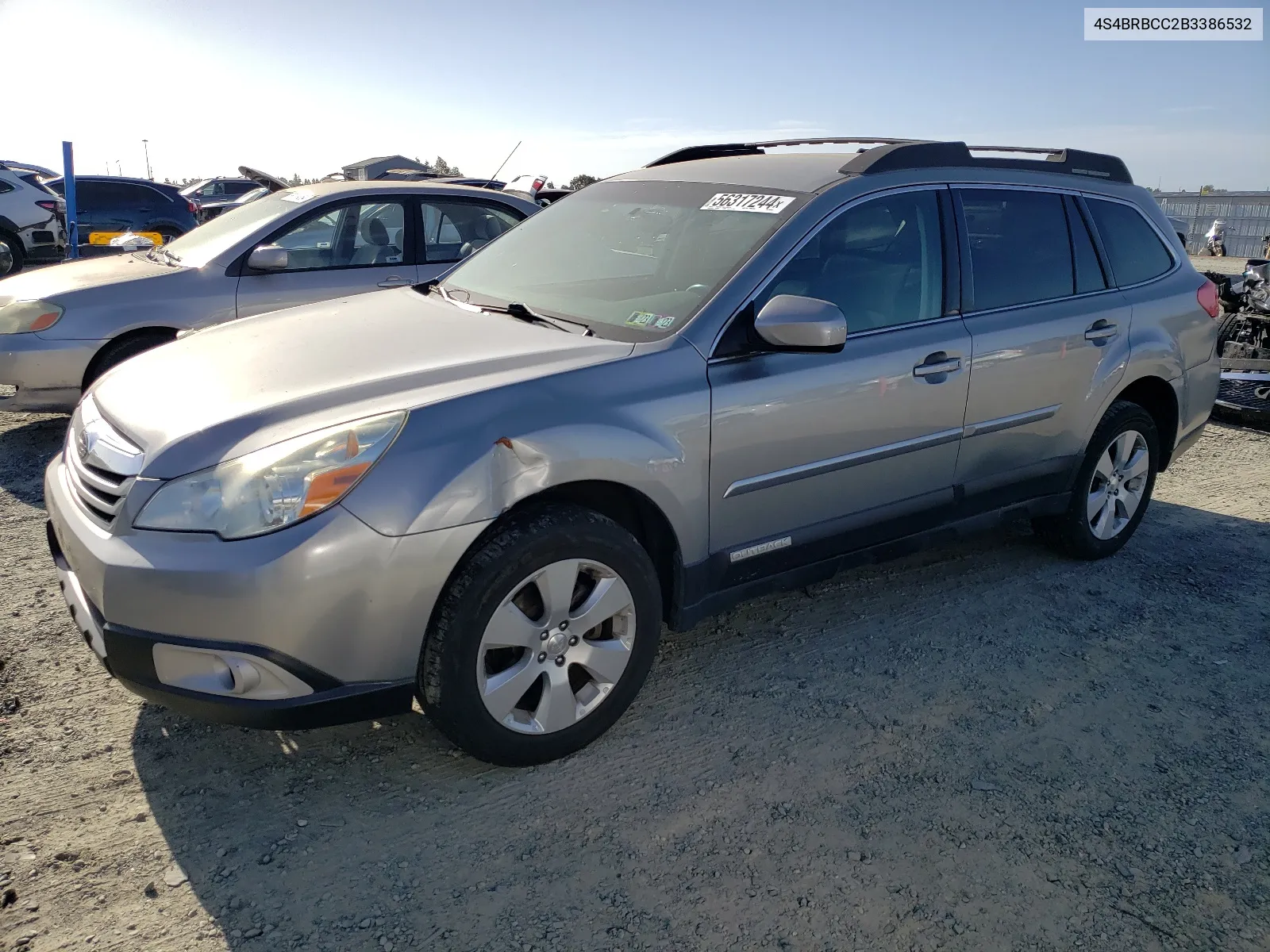 2011 Subaru Outback 2.5I Premium VIN: 4S4BRBCC2B3386532 Lot: 56317244