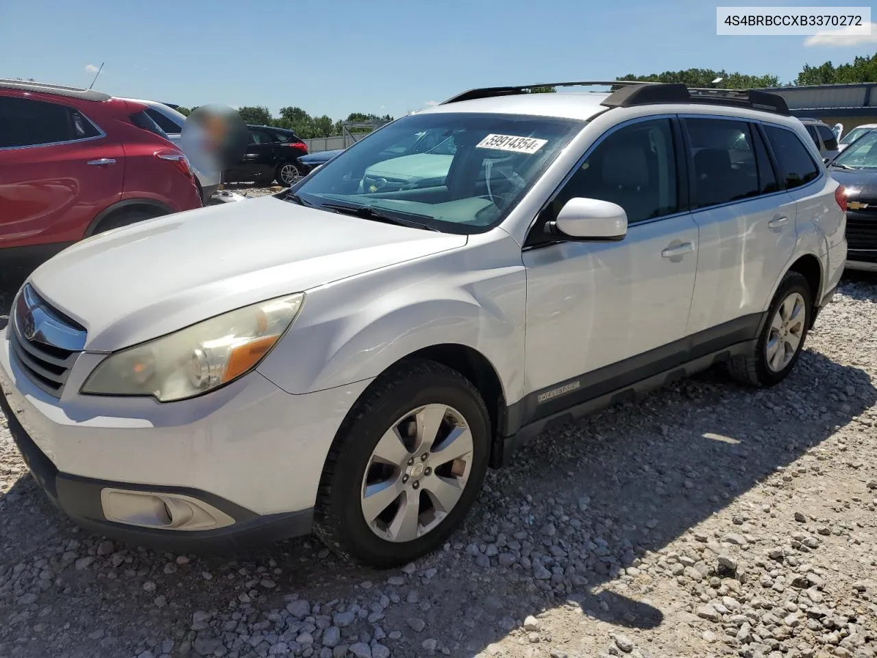 2011 Subaru Outback 2.5I Premium VIN: 4S4BRBCCXB3370272 Lot: 59914354