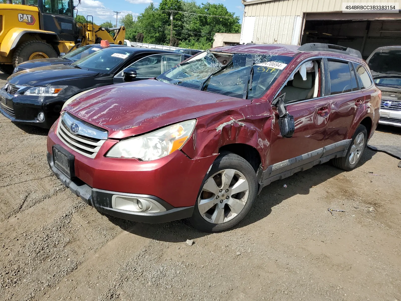 2011 Subaru Outback 2.5I Premium VIN: 4S4BRBCC3B3383154 Lot: 61470694