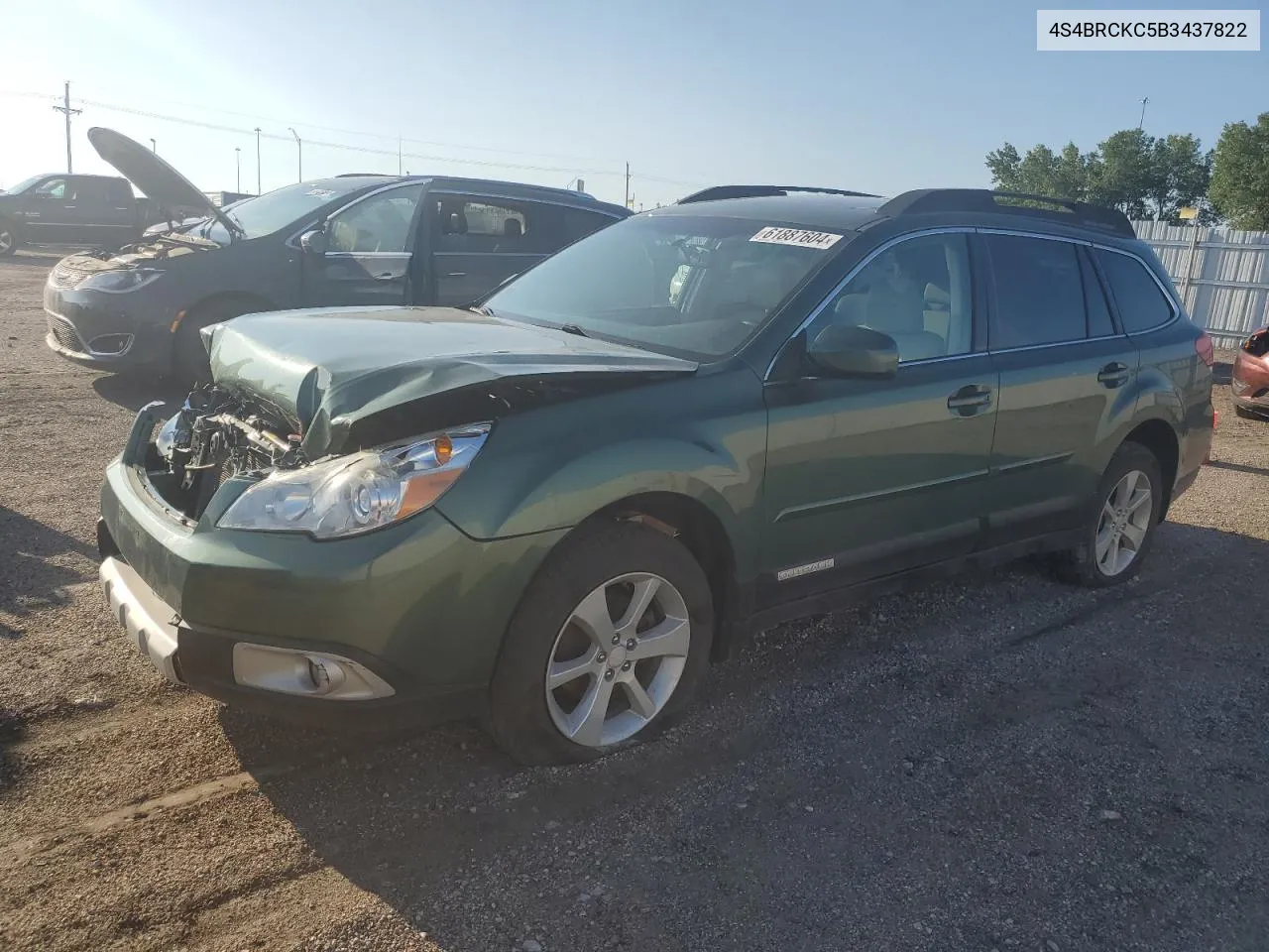 2011 Subaru Outback 2.5I Limited VIN: 4S4BRCKC5B3437822 Lot: 61887604