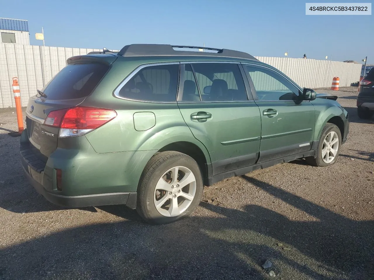 4S4BRCKC5B3437822 2011 Subaru Outback 2.5I Limited