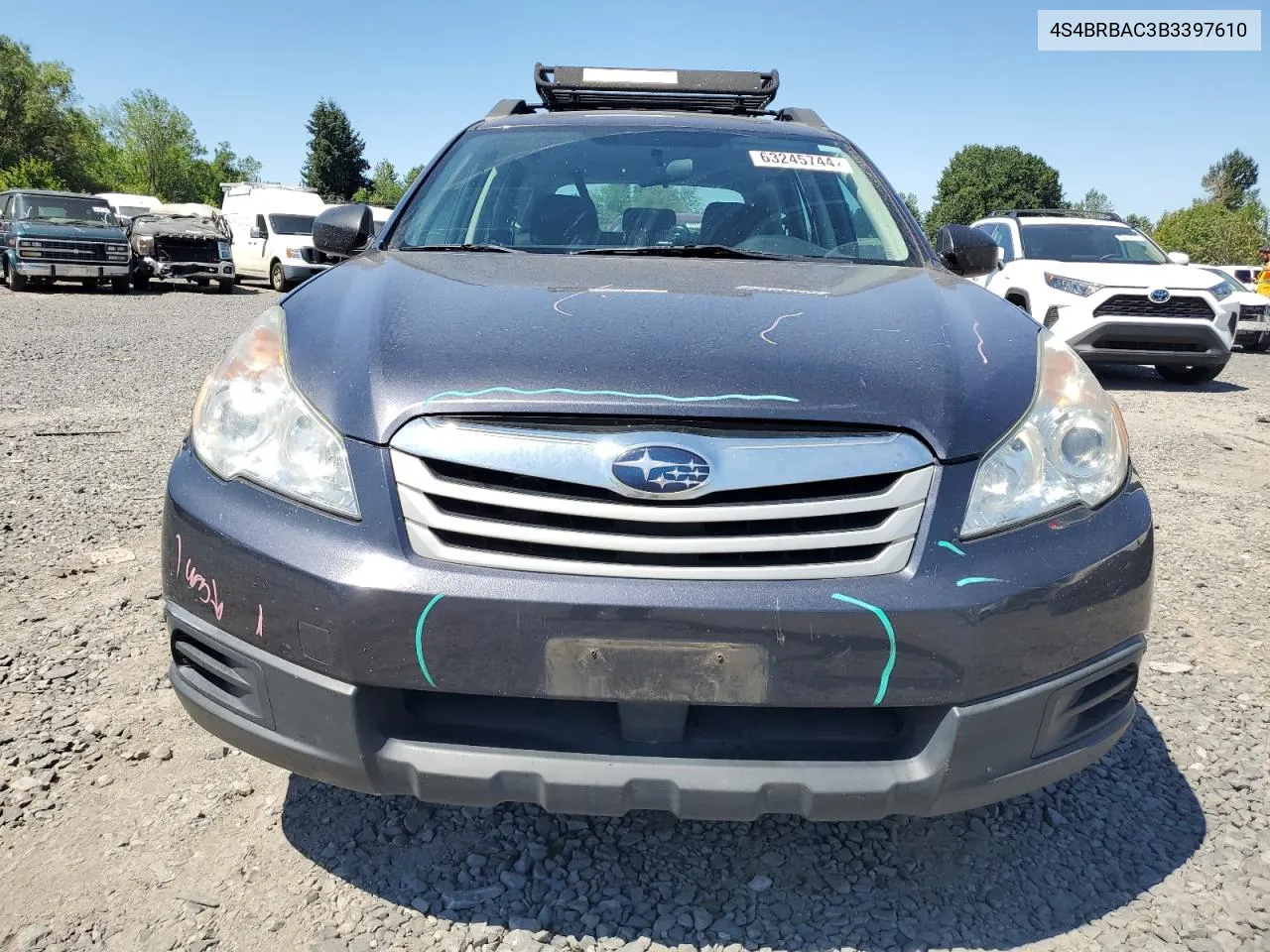 2011 Subaru Outback 2.5I VIN: 4S4BRBAC3B3397610 Lot: 63245744