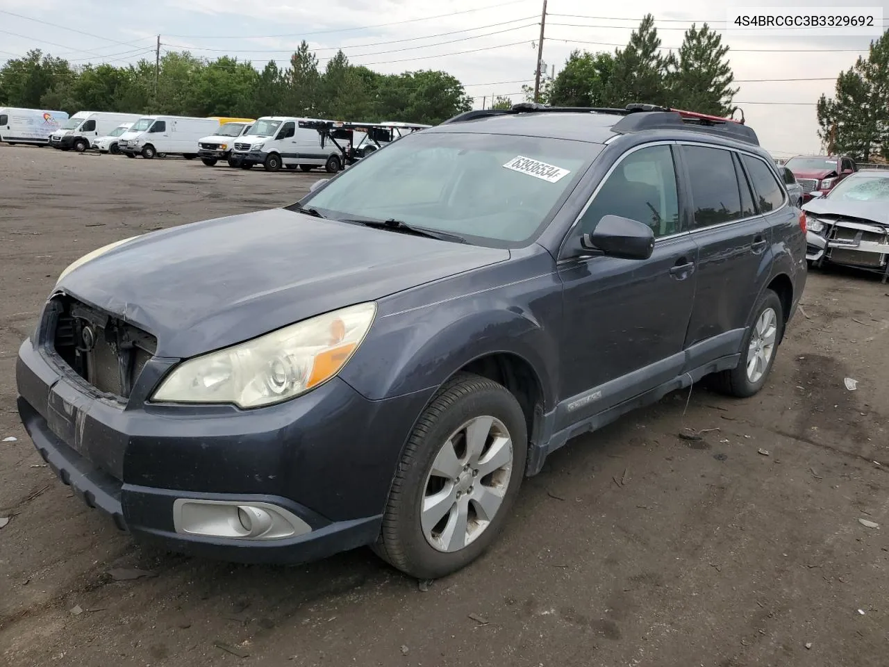 2011 Subaru Outback 2.5I Premium VIN: 4S4BRCGC3B3329692 Lot: 63936534