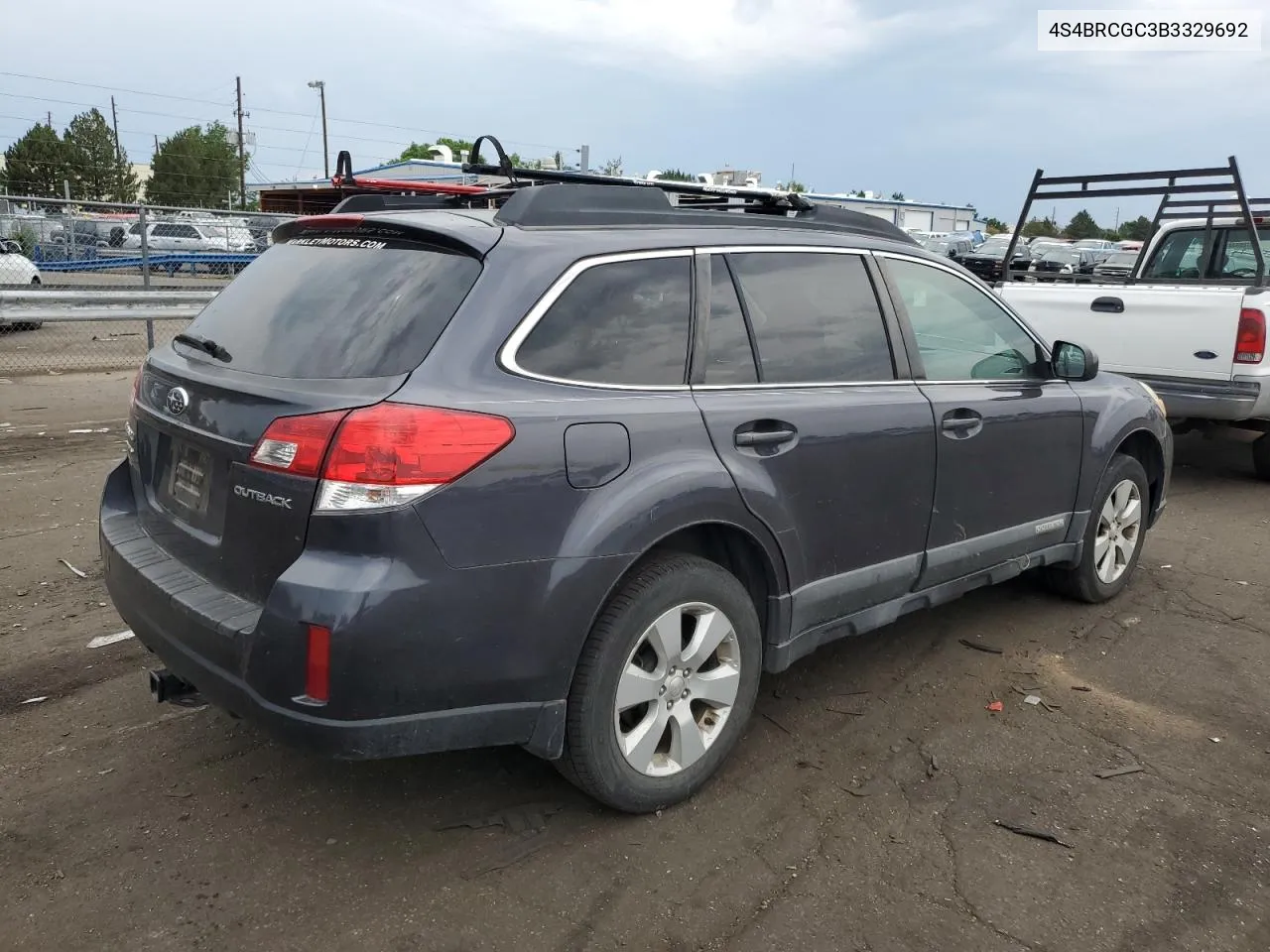 2011 Subaru Outback 2.5I Premium VIN: 4S4BRCGC3B3329692 Lot: 63936534