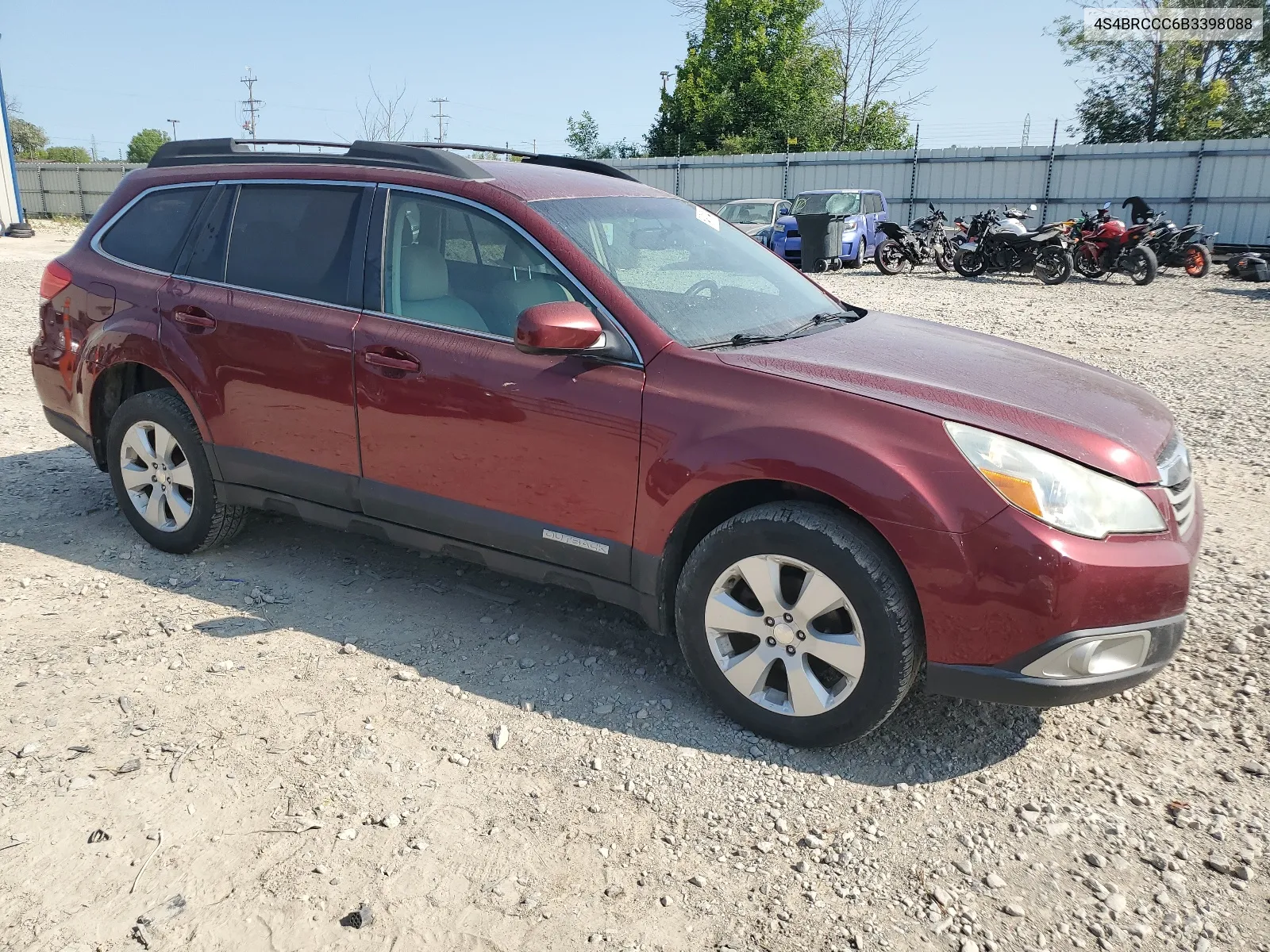 2011 Subaru Outback 2.5I Premium VIN: 4S4BRCCC6B3398088 Lot: 64911344