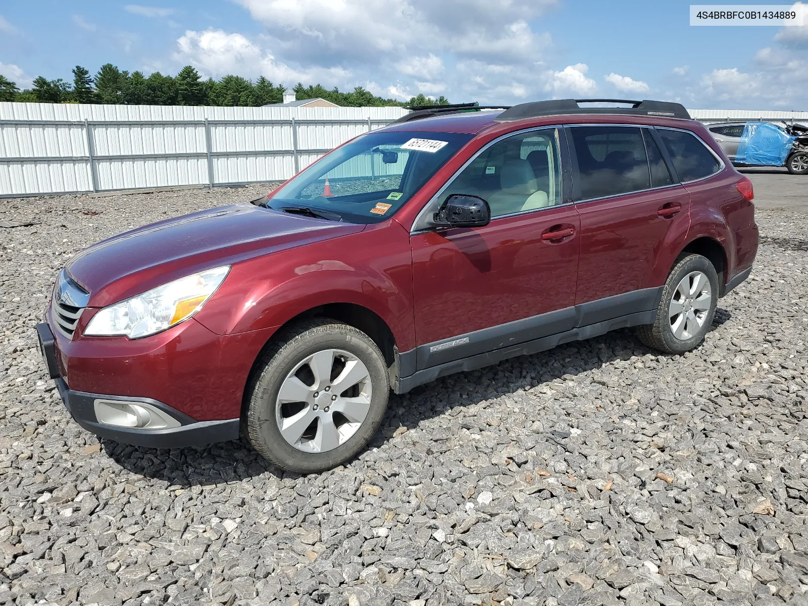 4S4BRBFC0B1434889 2011 Subaru Outback 2.5I Premium