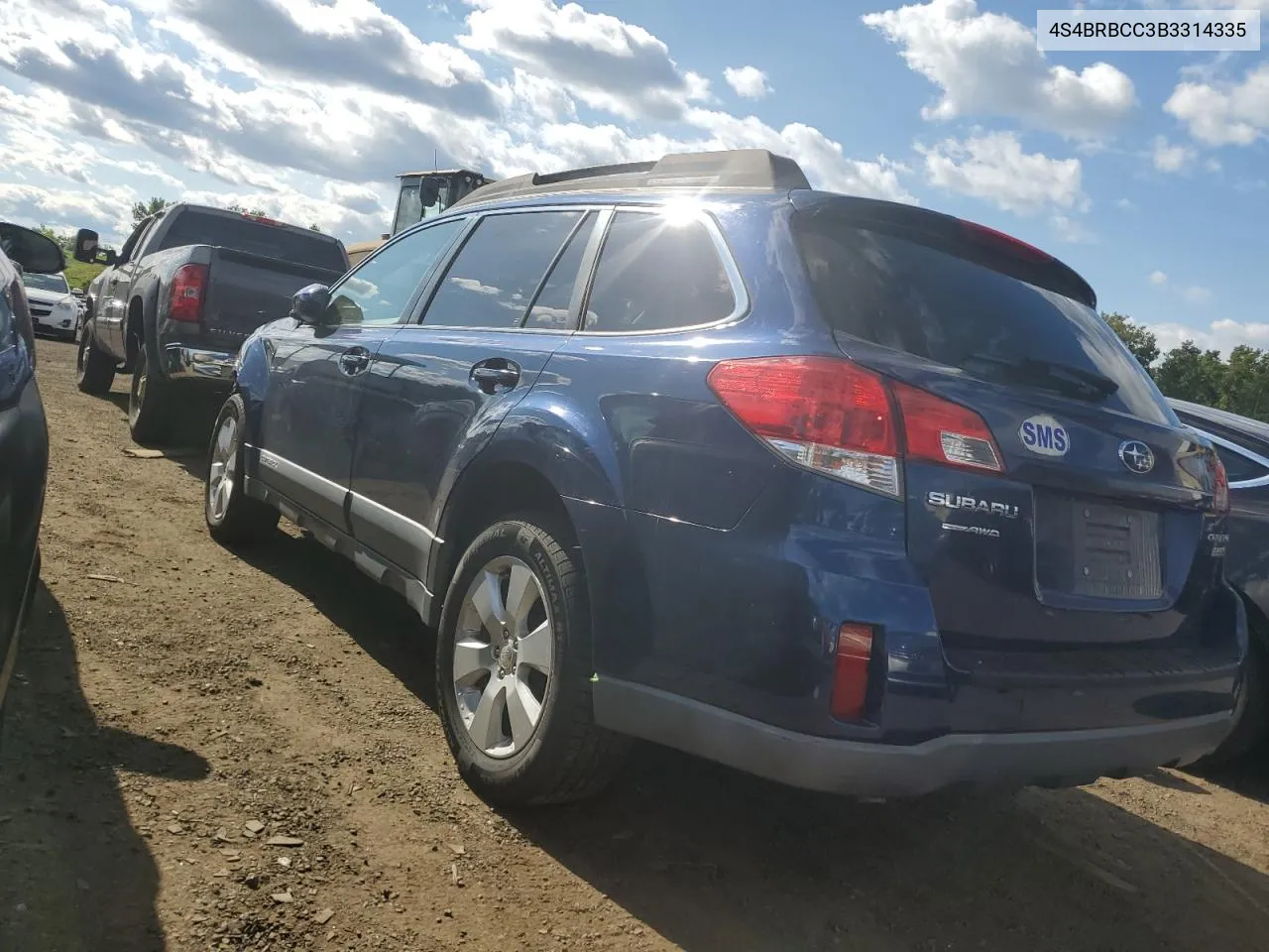 2011 Subaru Outback 2.5I Premium VIN: 4S4BRBCC3B3314335 Lot: 67037254