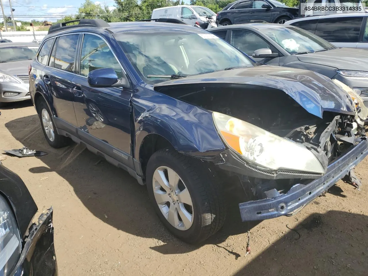 2011 Subaru Outback 2.5I Premium VIN: 4S4BRBCC3B3314335 Lot: 67037254