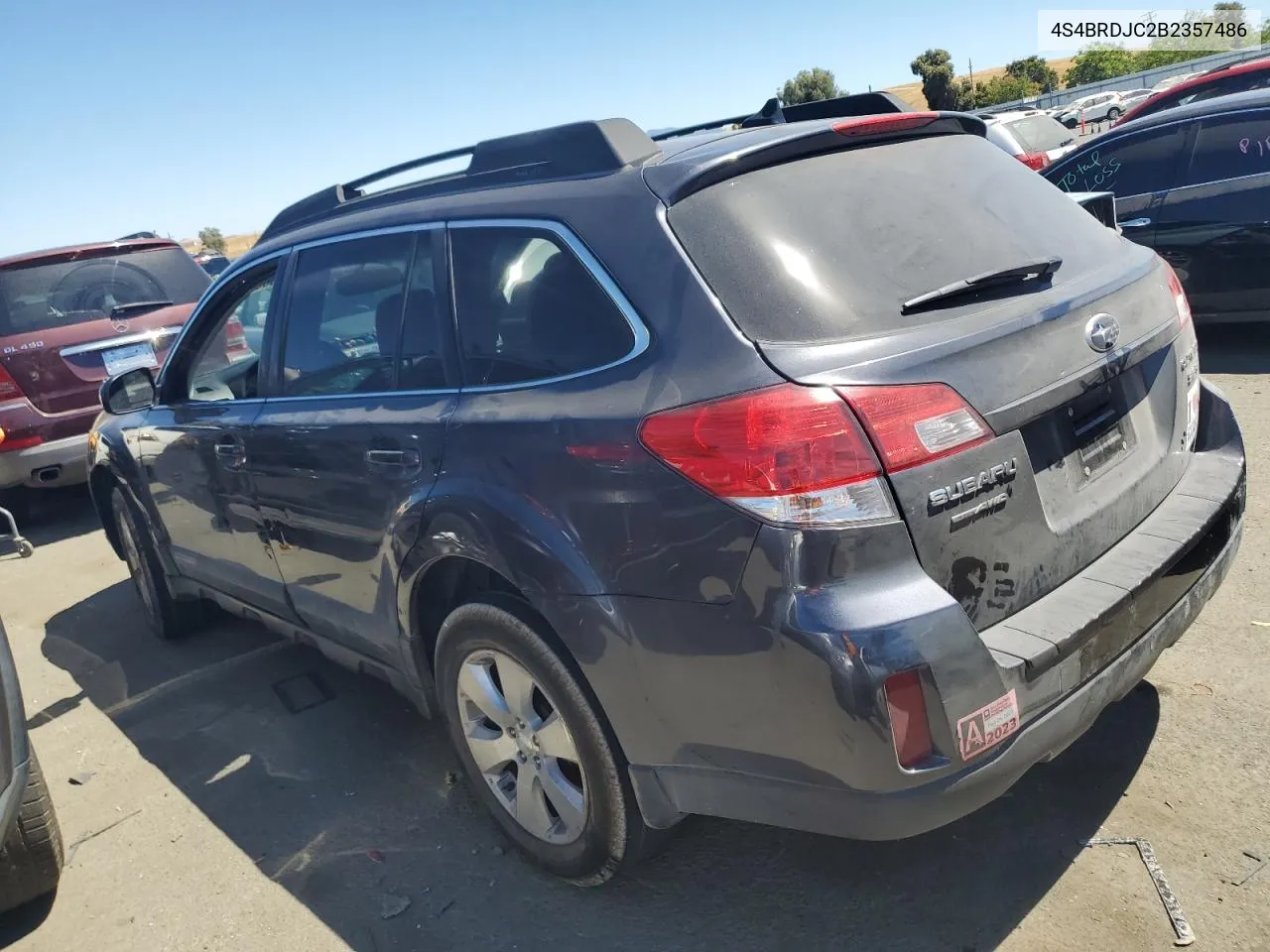 4S4BRDJC2B2357486 2011 Subaru Outback 3.6R Limited