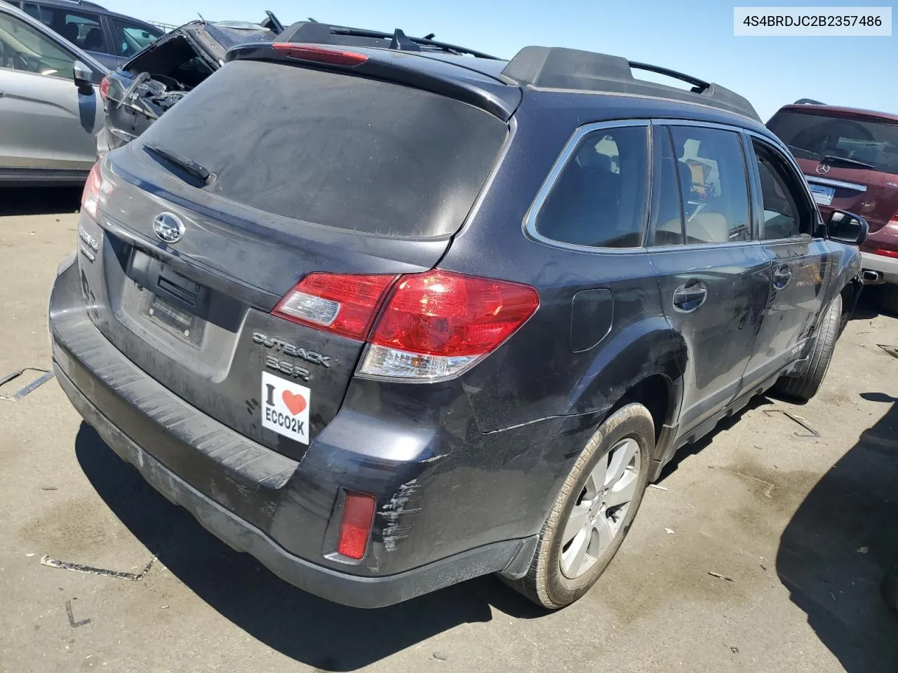 4S4BRDJC2B2357486 2011 Subaru Outback 3.6R Limited