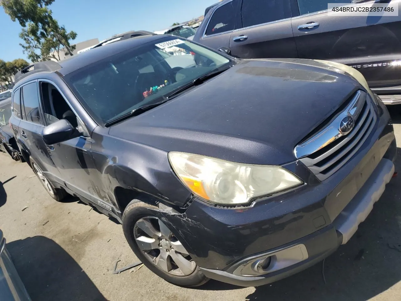 4S4BRDJC2B2357486 2011 Subaru Outback 3.6R Limited