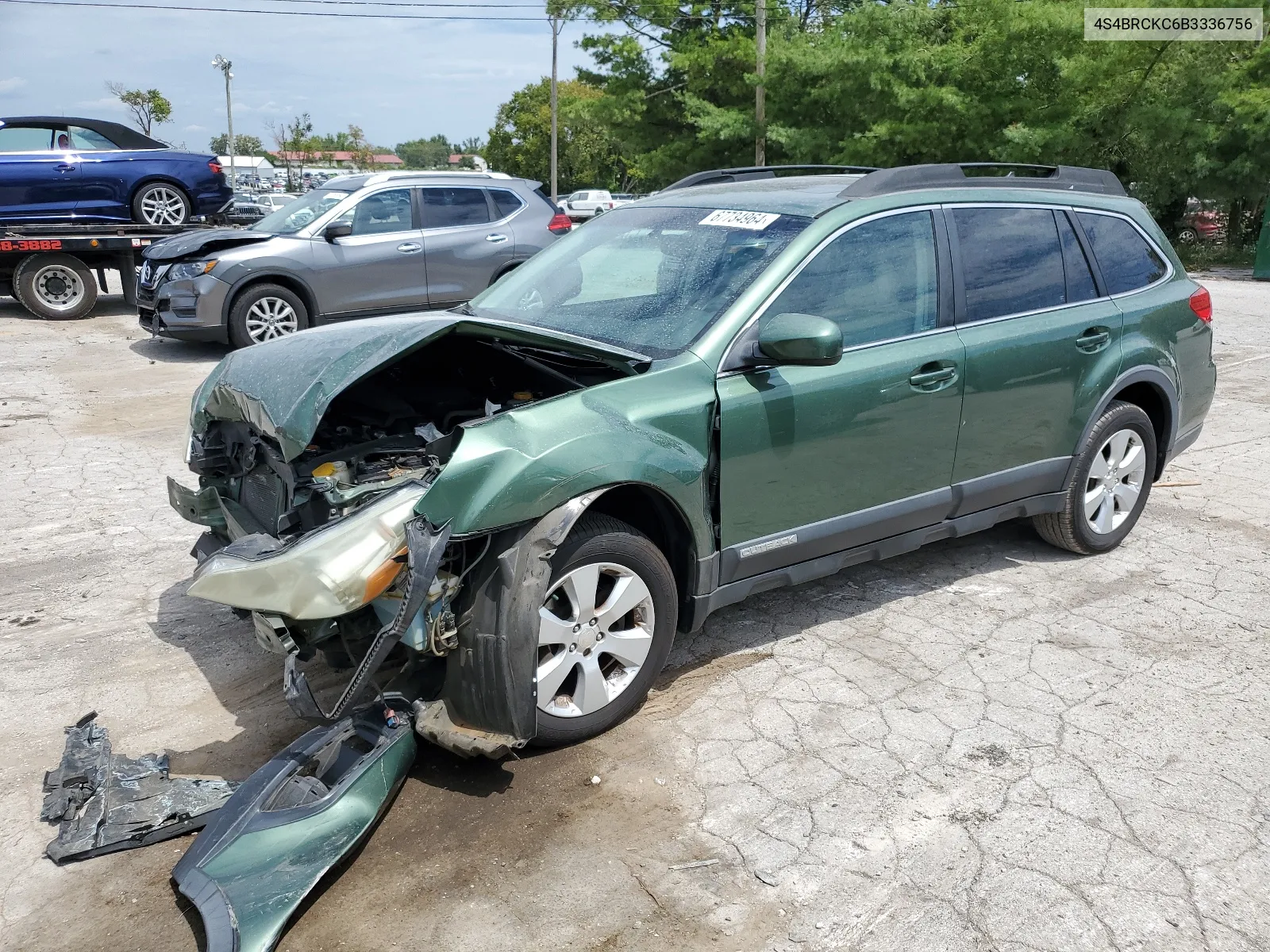 2011 Subaru Outback 2.5I Limited VIN: 4S4BRCKC6B3336756 Lot: 67734964