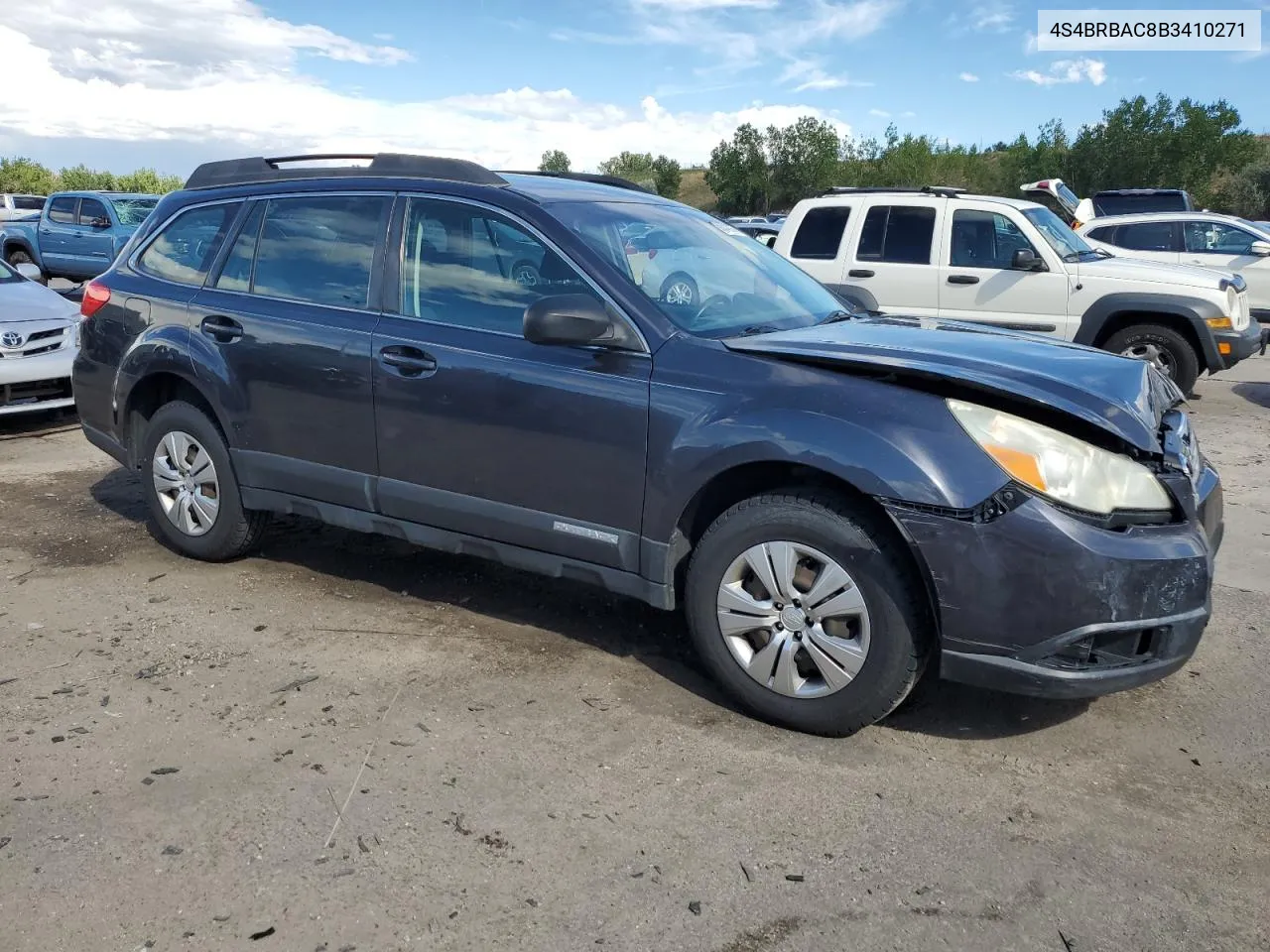 4S4BRBAC8B3410271 2011 Subaru Outback 2.5I