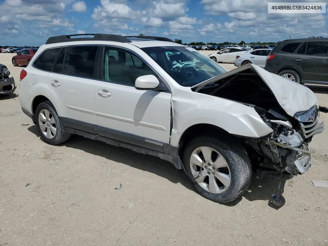 4S4BRBLC5B3424836 2011 Subaru Outback 2.5I Limited