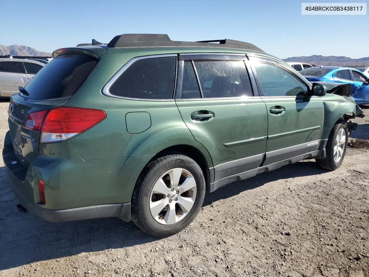 4S4BRCKC0B3438117 2011 Subaru Outback 2.5I Limited