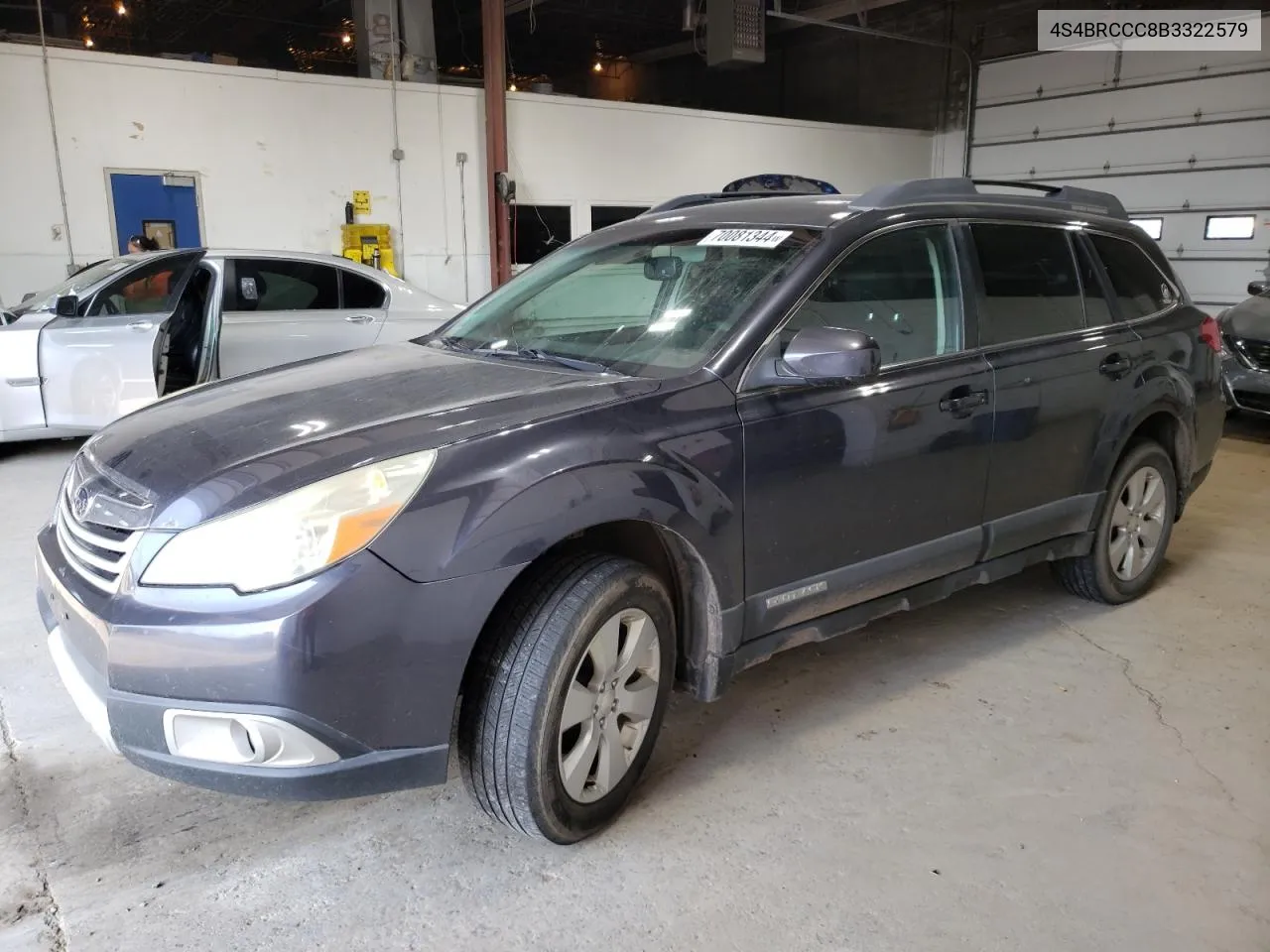 4S4BRCCC8B3322579 2011 Subaru Outback 2.5I Premium