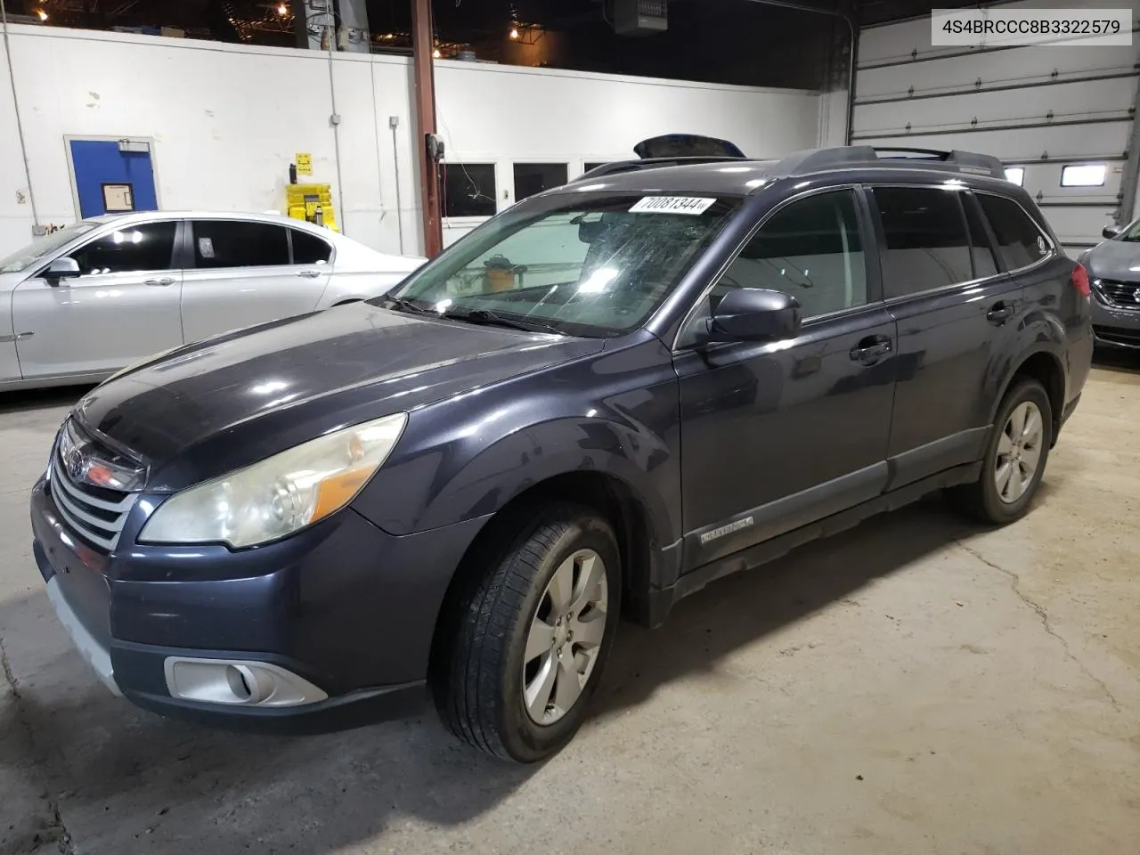 2011 Subaru Outback 2.5I Premium VIN: 4S4BRCCC8B3322579 Lot: 70081344