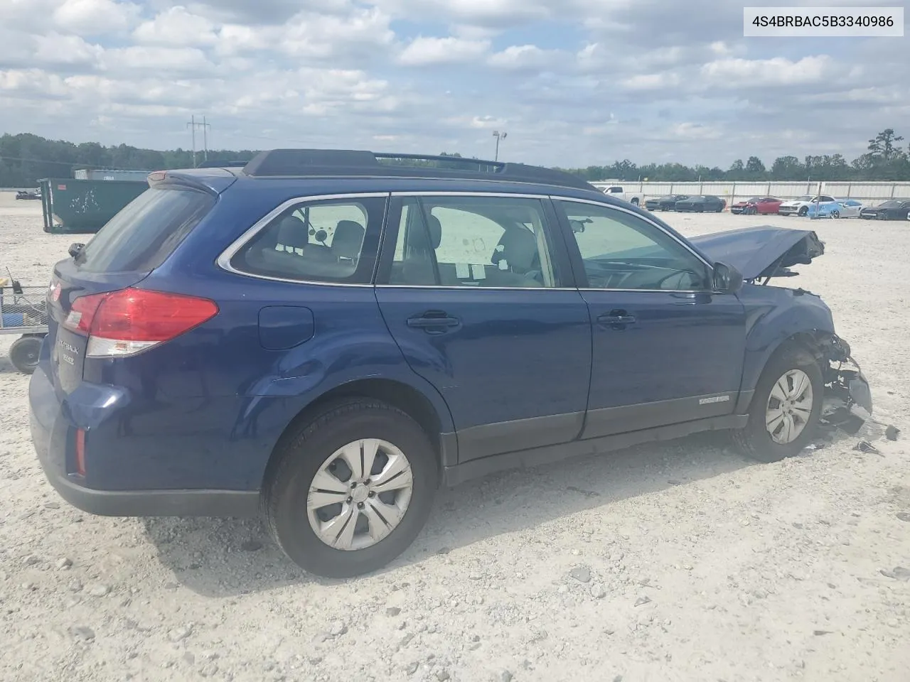 2011 Subaru Outback 2.5I VIN: 4S4BRBAC5B3340986 Lot: 70099834