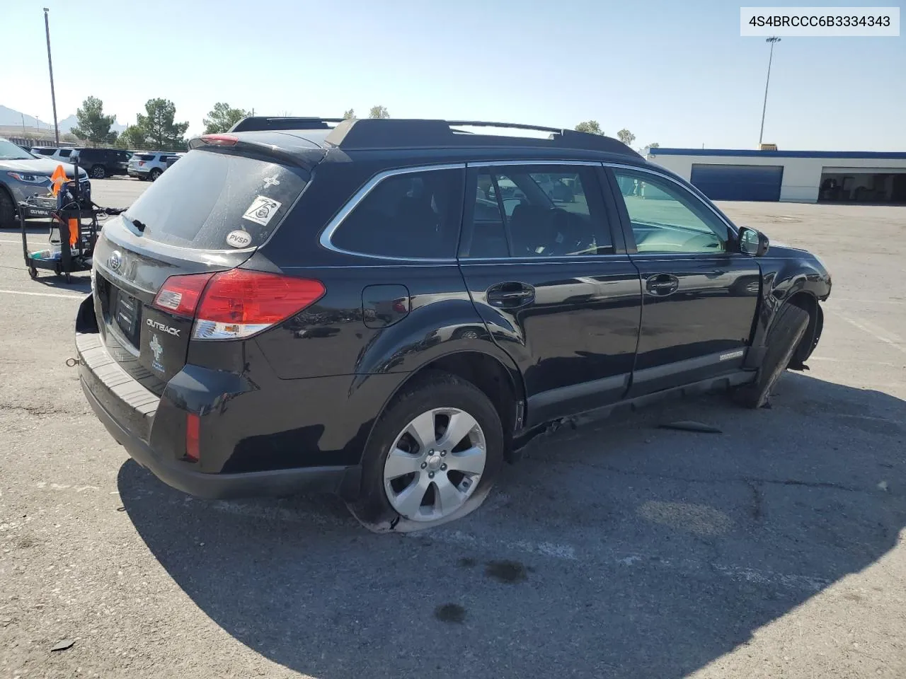 2011 Subaru Outback 2.5I Premium VIN: 4S4BRCCC6B3334343 Lot: 70826394