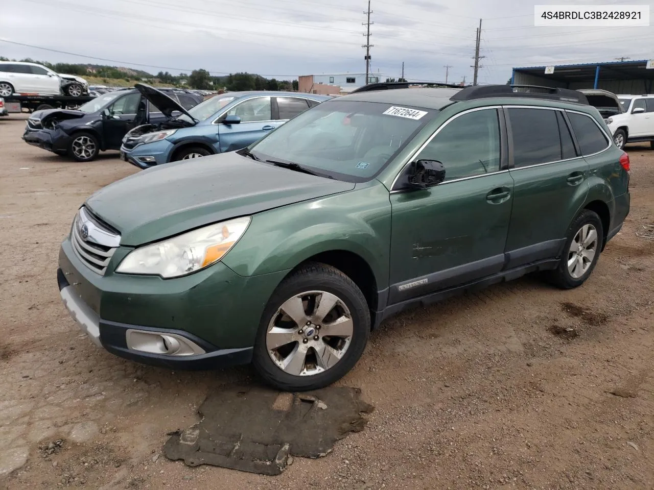 2011 Subaru Outback 3.6R Limited VIN: 4S4BRDLC3B2428921 Lot: 71672644