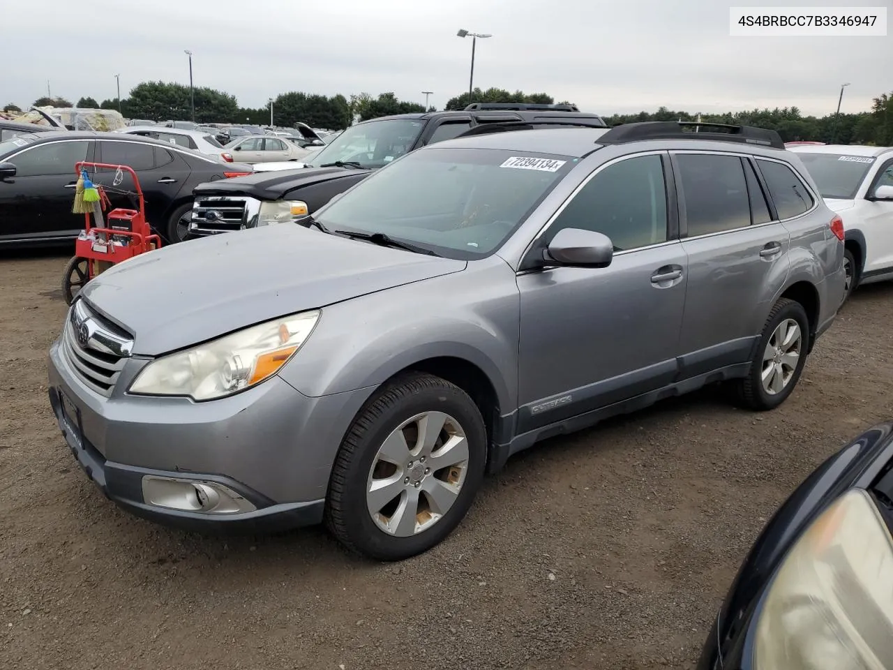 2011 Subaru Outback 2.5I Premium VIN: 4S4BRBCC7B3346947 Lot: 72394134