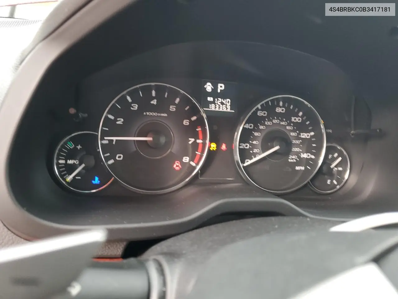 4S4BRBKC0B3417181 2011 Subaru Outback 2.5I Limited