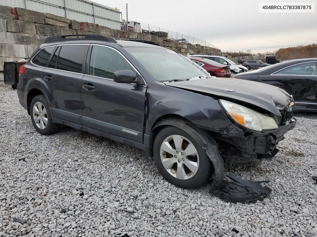 4S4BRCLC7B3387875 2011 Subaru Outback 2.5I Limited