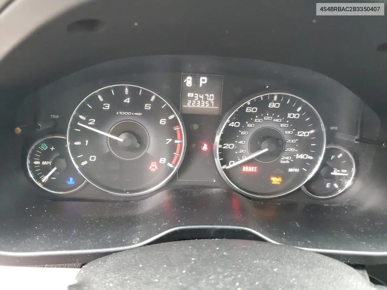 4S4BRBAC2B3350407 2011 Subaru Outback 2.5I