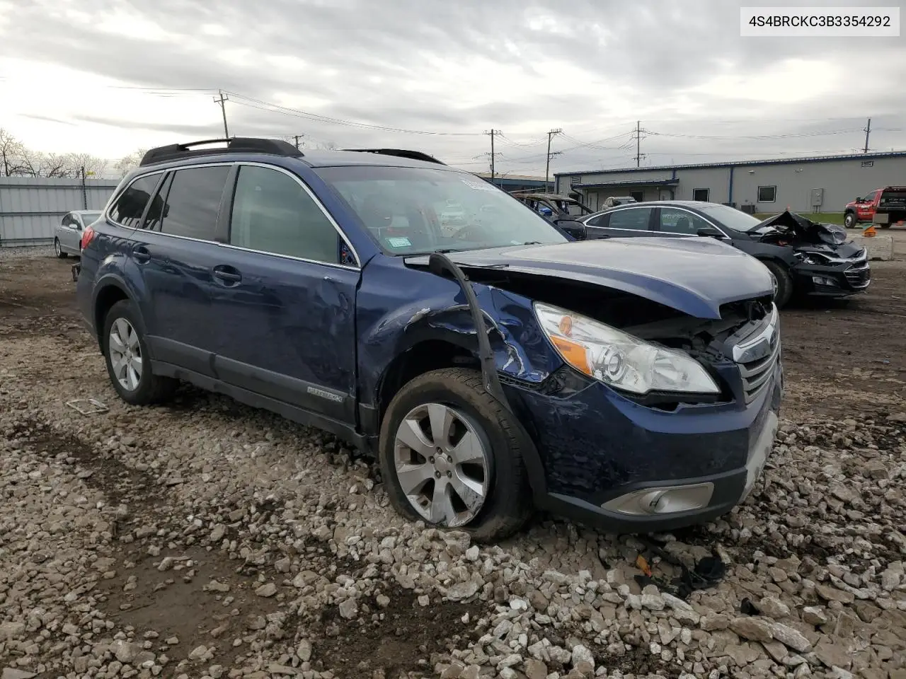 4S4BRCKC3B3354292 2011 Subaru Outback 2.5I Limited