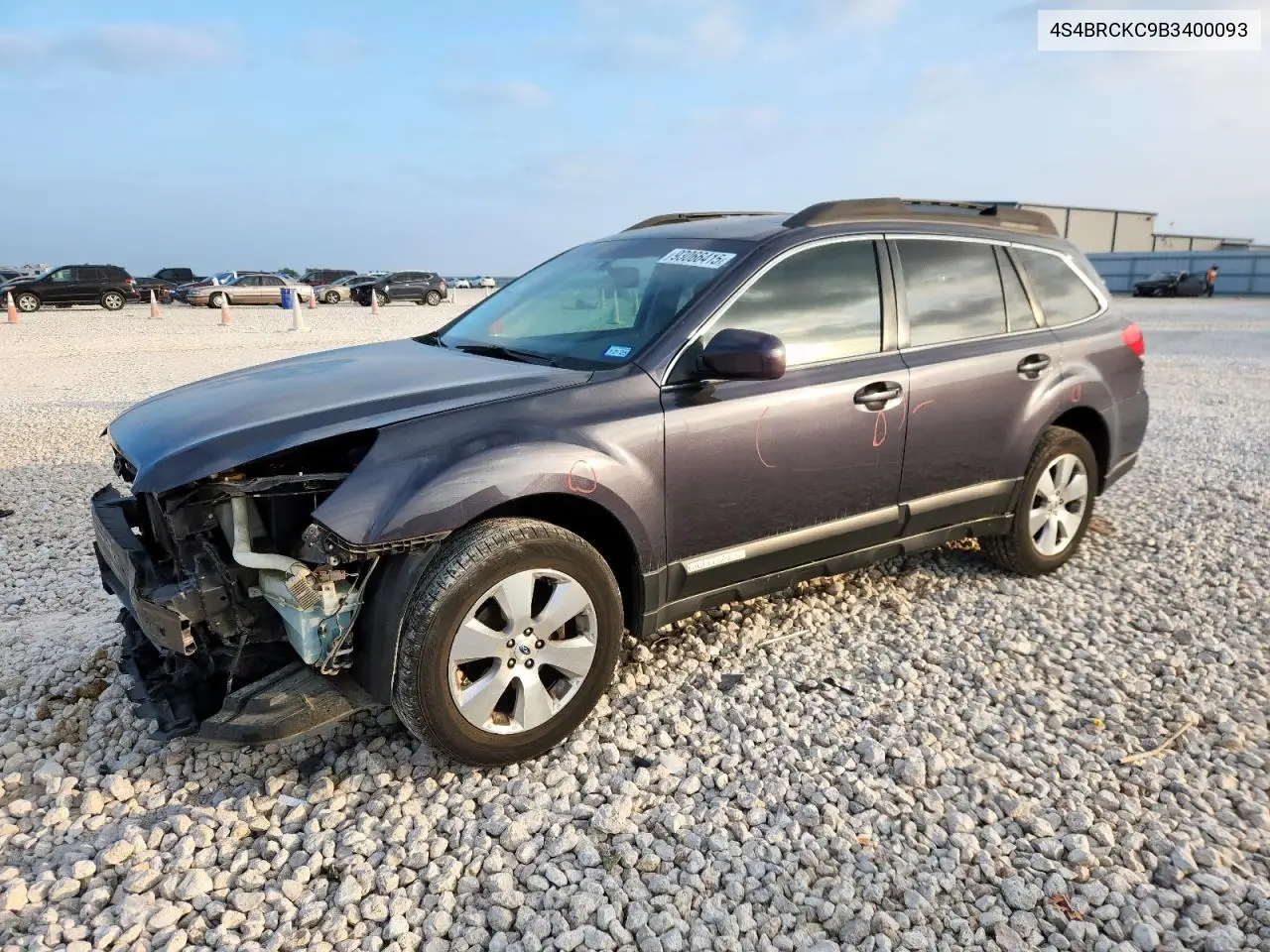 4S4BRCKC9B3400093 2011 Subaru Outback 2.5I Limited