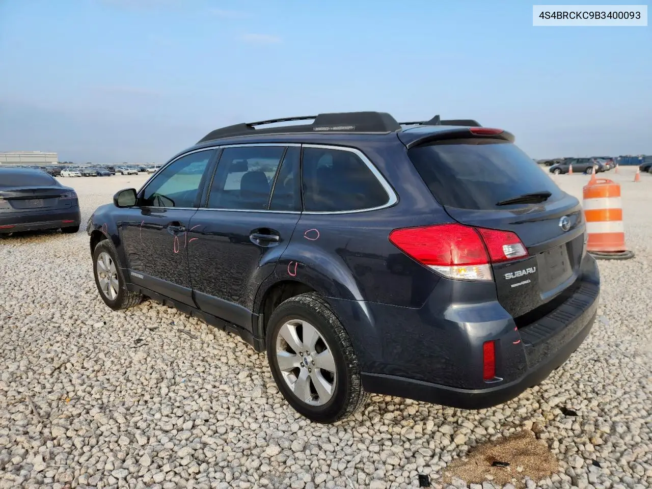 4S4BRCKC9B3400093 2011 Subaru Outback 2.5I Limited