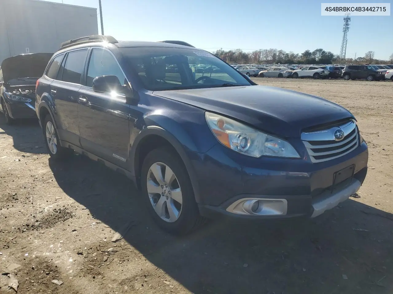 4S4BRBKC4B3442715 2011 Subaru Outback 2.5I Limited