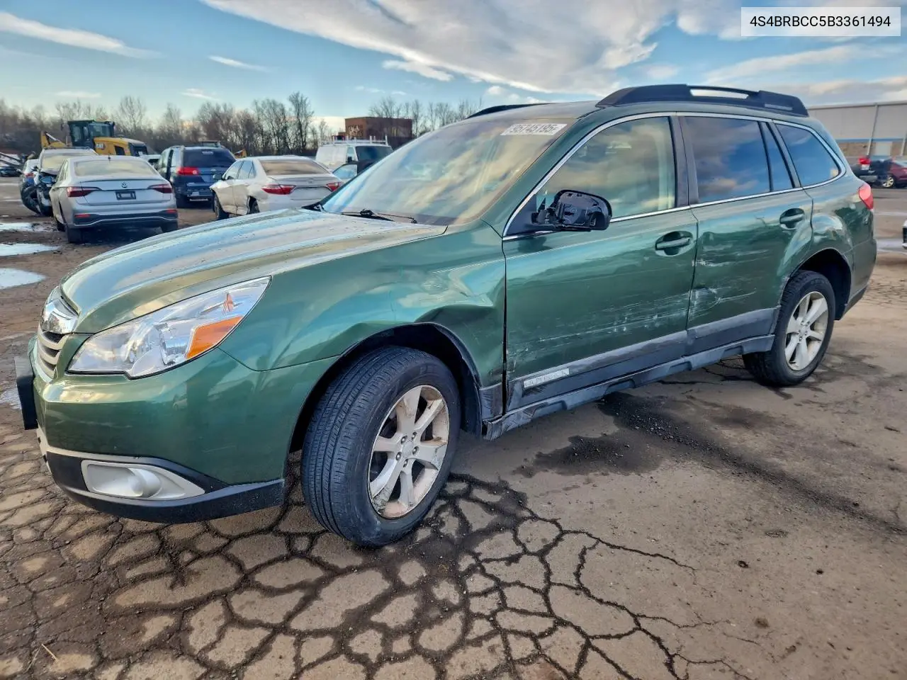 4S4BRBCC5B3361494 2011 Subaru Outback 2.5I Premium