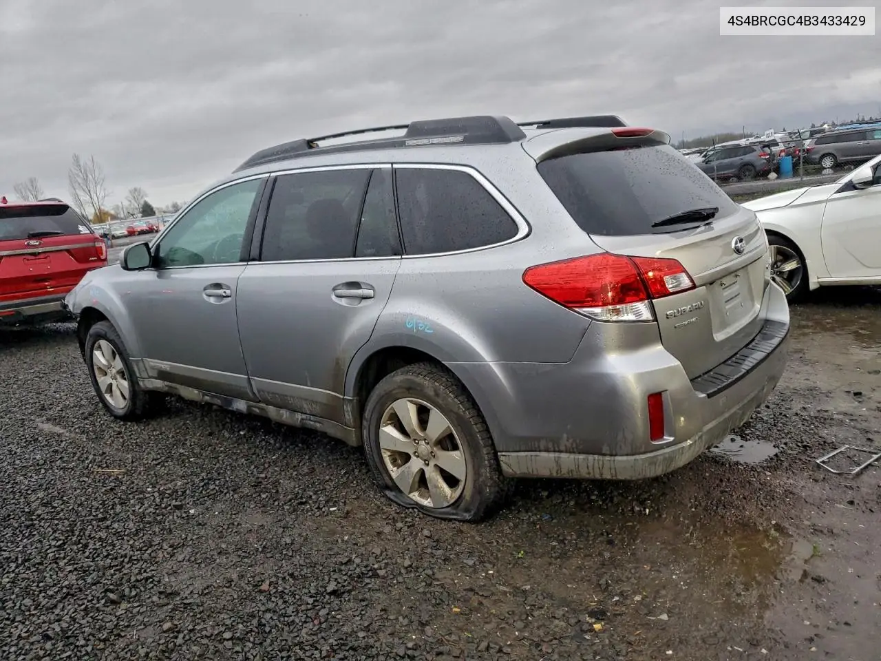 4S4BRCGC4B3433429 2011 Subaru Outback 2.5I Premium