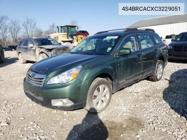 2012 Subaru Outback 2.5I VIN: 4S4BRCACXC3229051 Lot: 52167224