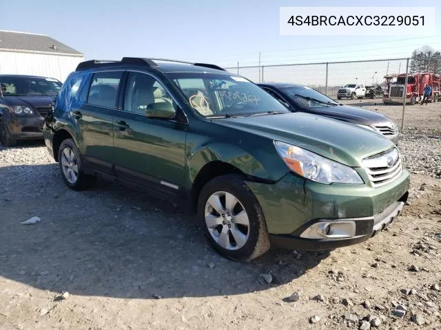 2012 Subaru Outback 2.5I VIN: 4S4BRCACXC3229051 Lot: 52167224