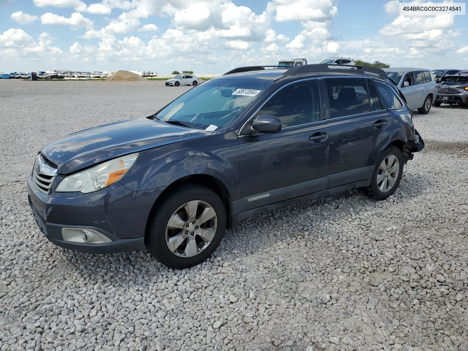 2012 Subaru Outback 2.5I Premium VIN: 4S4BRCGC0C3274541 Lot: 60613594