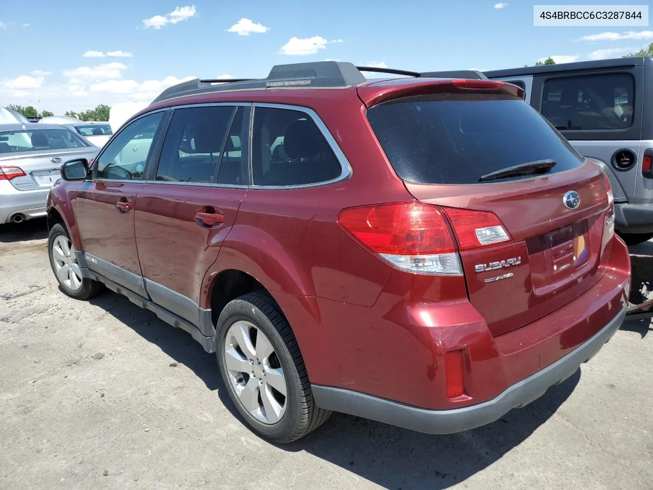 2012 Subaru Outback 2.5I Premium VIN: 4S4BRBCC6C3287844 Lot: 60772634