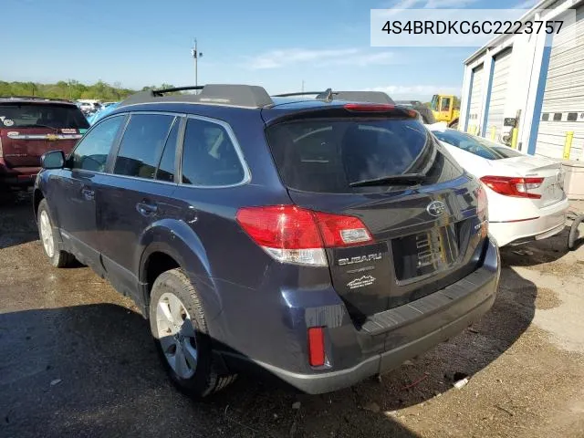 4S4BRDKC6C2223757 2012 Subaru Outback 3.6R Limited