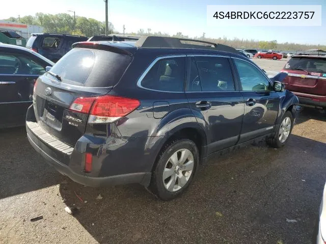 4S4BRDKC6C2223757 2012 Subaru Outback 3.6R Limited