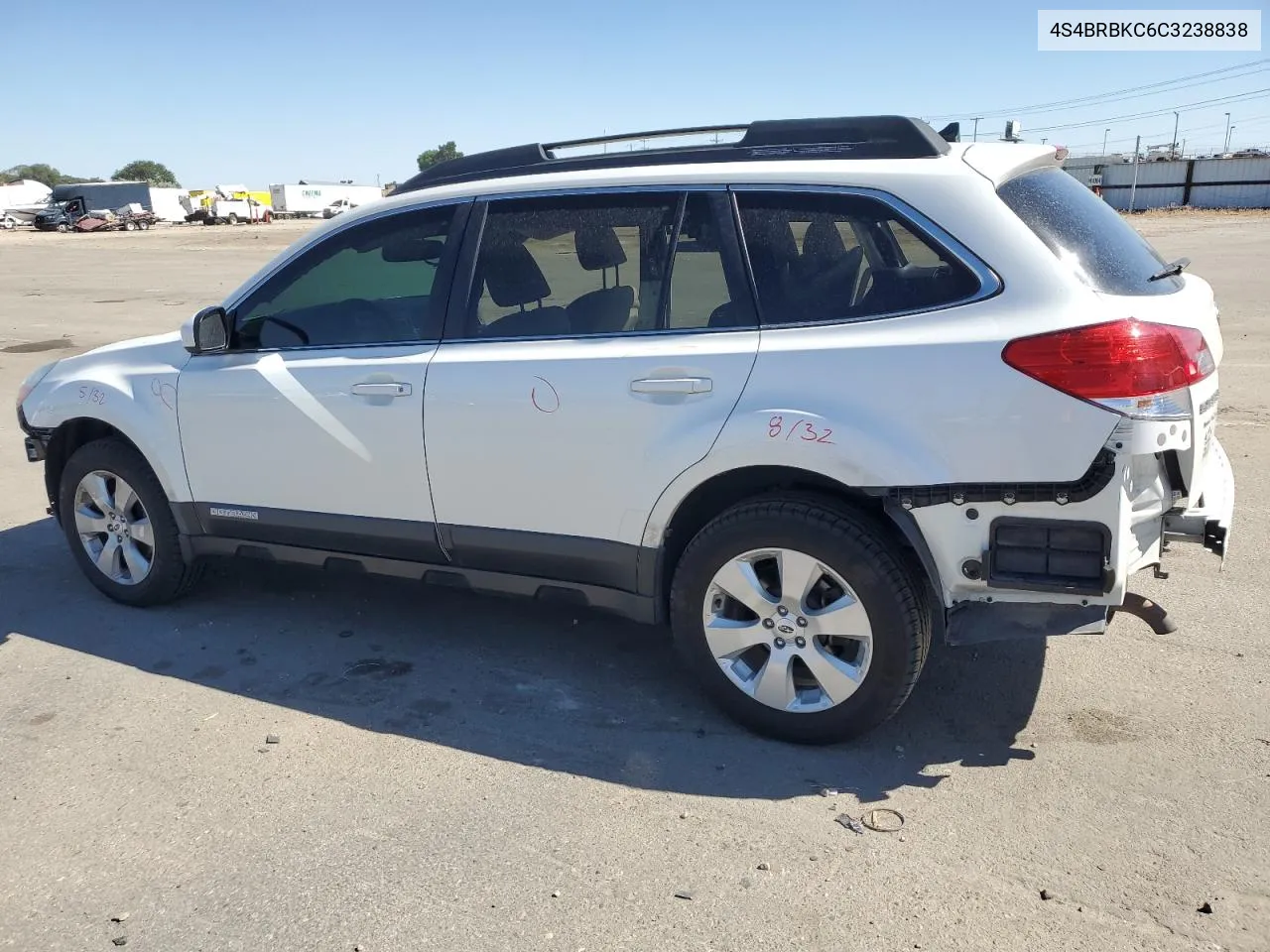 4S4BRBKC6C3238838 2012 Subaru Outback 2.5I Limited