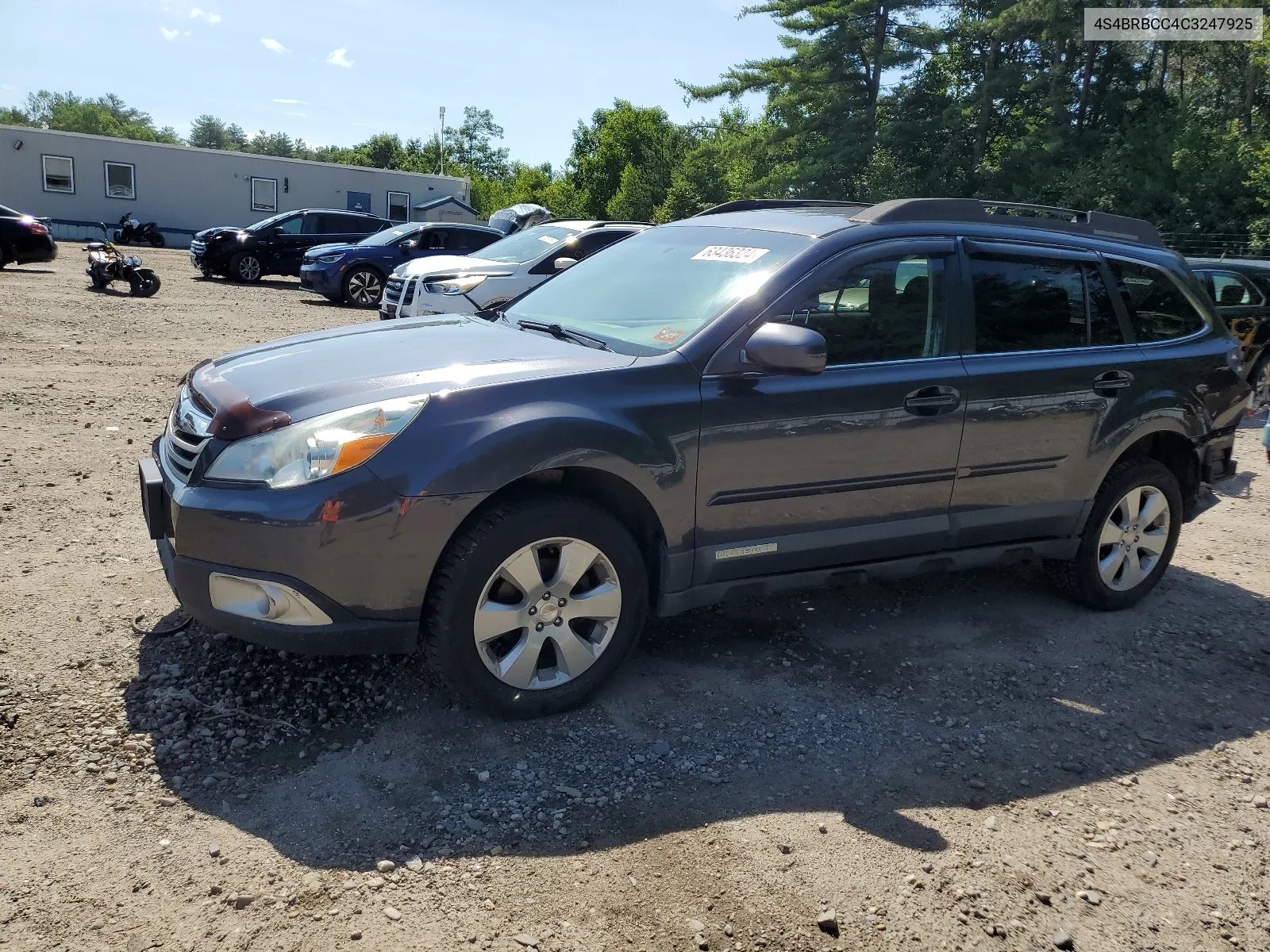 2012 Subaru Outback 2.5I Premium VIN: 4S4BRBCC4C3247925 Lot: 63436324