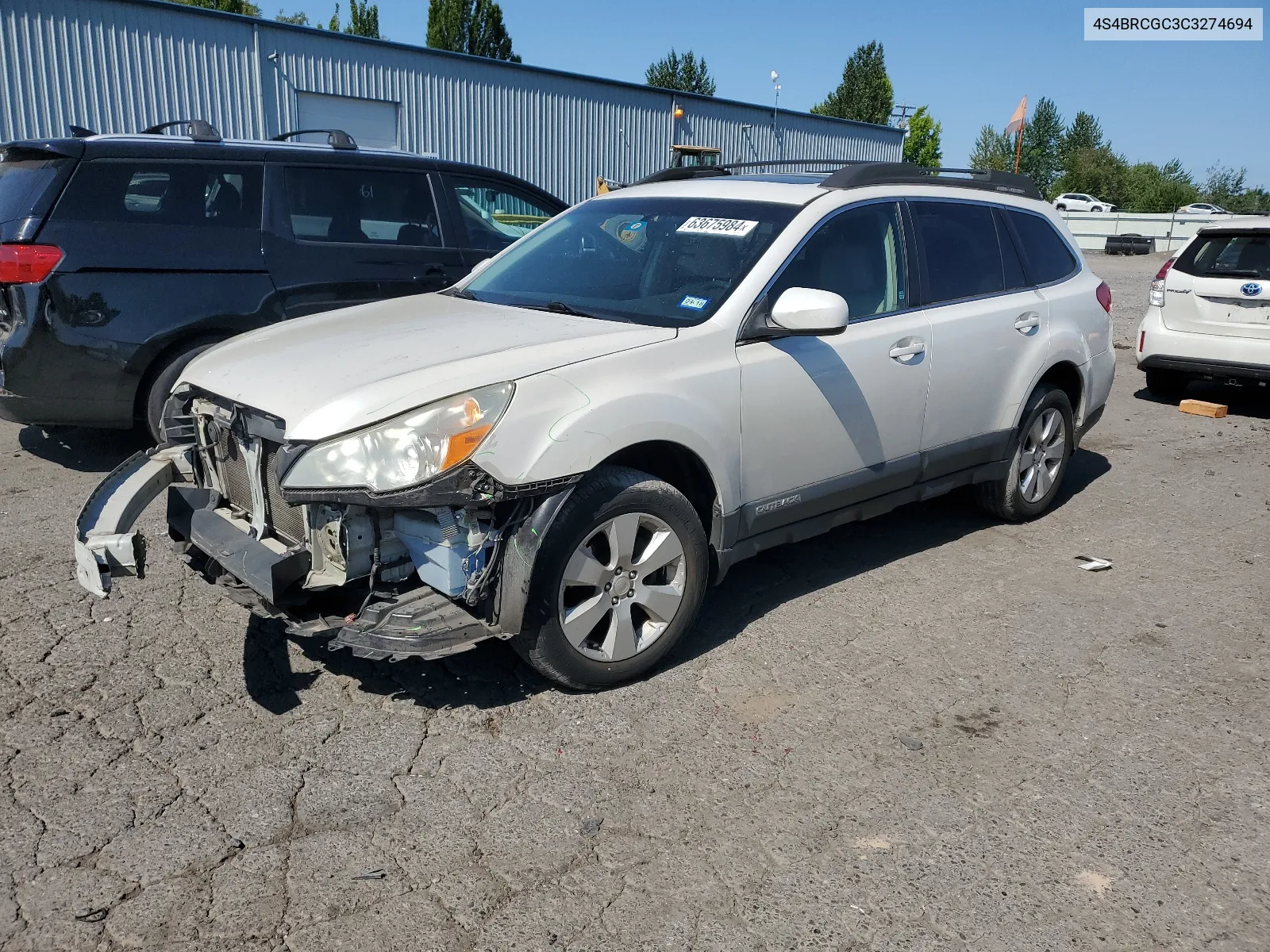 2012 Subaru Outback 2.5I Premium VIN: 4S4BRCGC3C3274694 Lot: 63675984