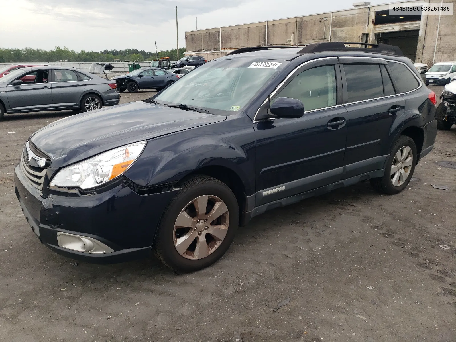 2012 Subaru Outback 2.5I Premium VIN: 4S4BRBGC5C3261486 Lot: 63752224