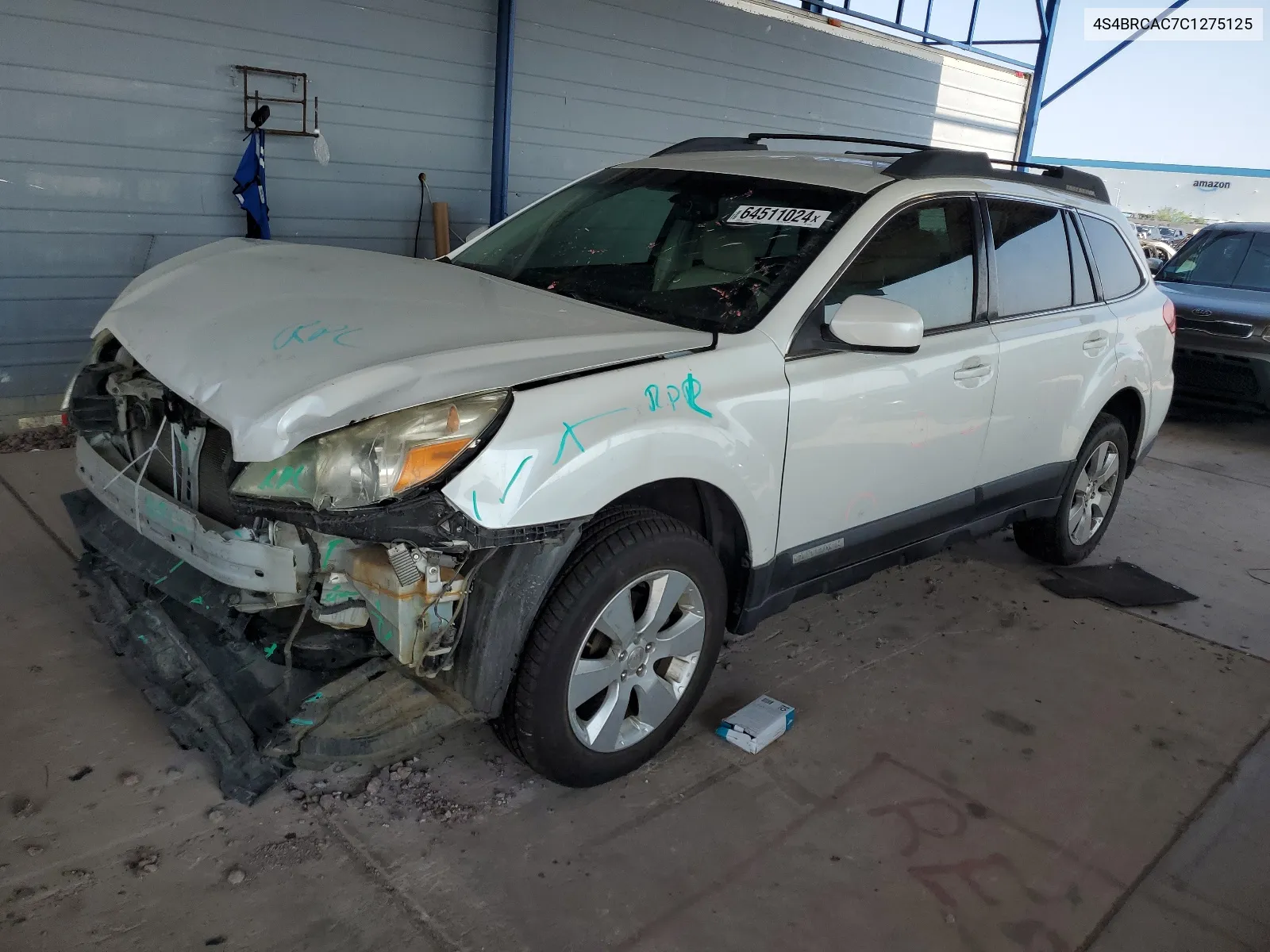 2012 Subaru Outback 2.5I VIN: 4S4BRCAC7C1275125 Lot: 64511024