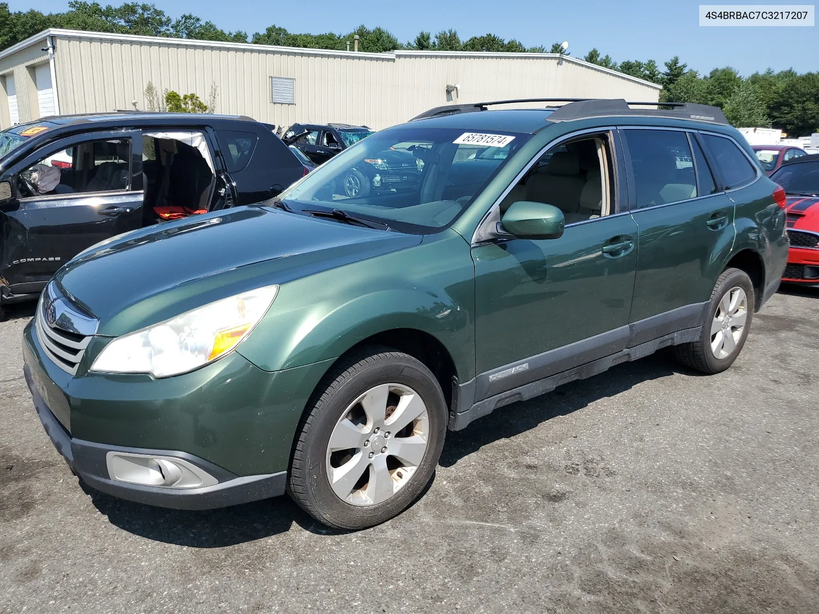 2012 Subaru Outback 2.5I VIN: 4S4BRBAC7C3217207 Lot: 65781574