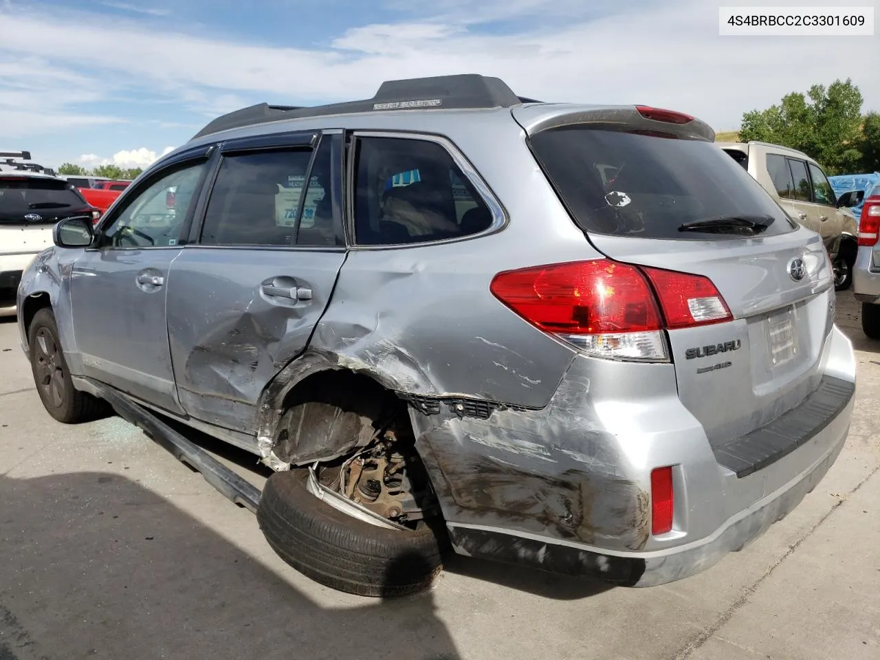 2012 Subaru Outback 2.5I Premium VIN: 4S4BRBCC2C3301609 Lot: 68017624