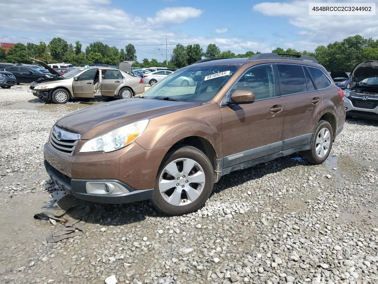 2012 Subaru Outback 2.5I Premium VIN: 4S4BRCCC2C3244902 Lot: 68109244